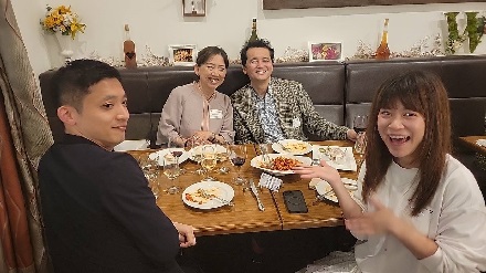 Oenophilia- Naoko and Masato Miyazaki-san with guests